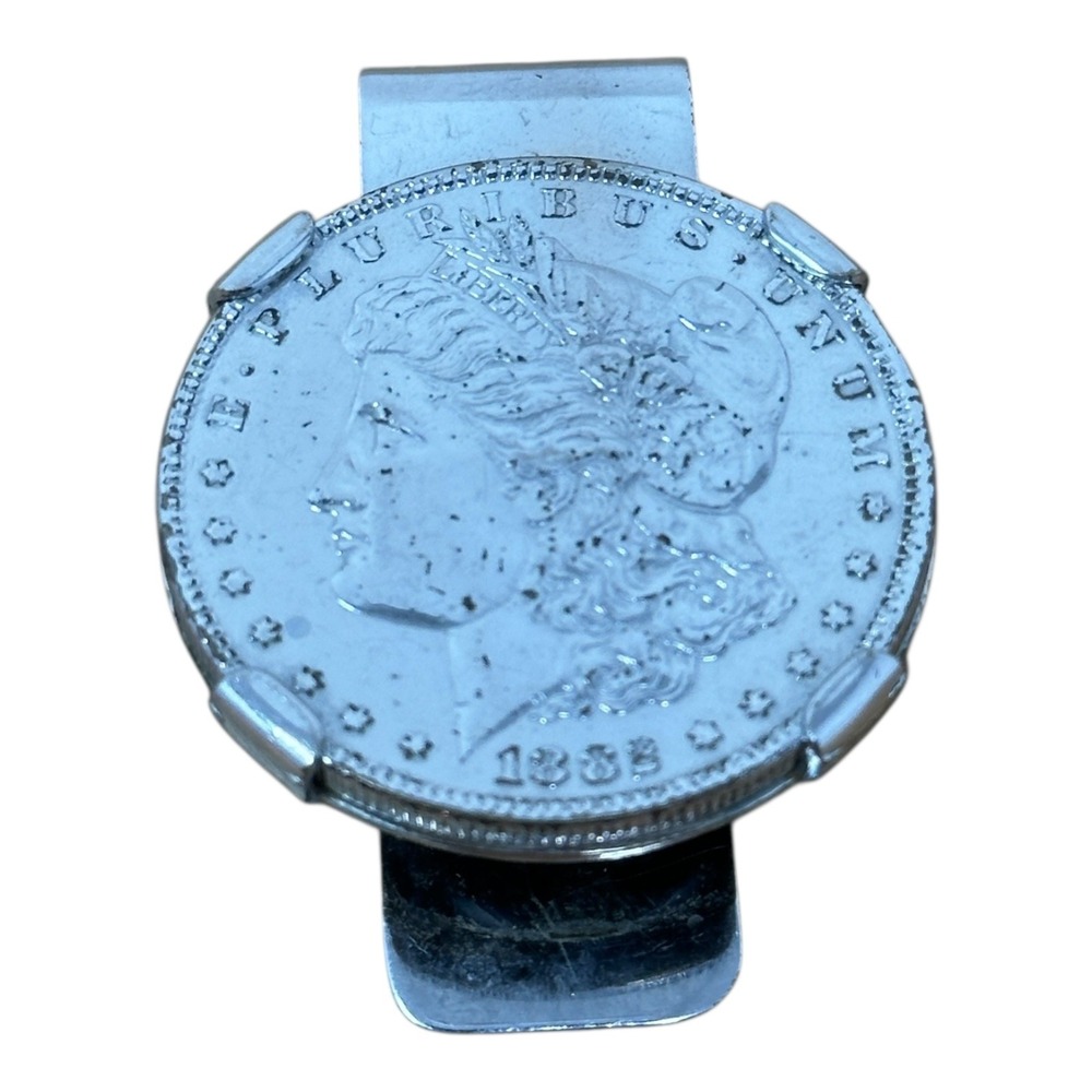 Vintage‎ 1888 Morgan Silver Dollar Pepsi Cola Bottle Cap Money Clip